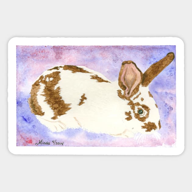 Daily Doodle 24- Rescue - American Rabbit, Robin Sticker by ArtbyMinda